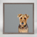m. lynne designs airedale terrier framed canvas
