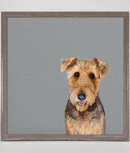 available at m. lynne designs Airedale Terrier Framed Canvas