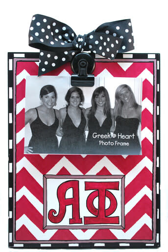 available at m. lynne designs Alpha Phi Chevron Clip Plaque