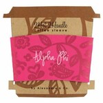 m. lynne designs alpha phi coffee sleeve