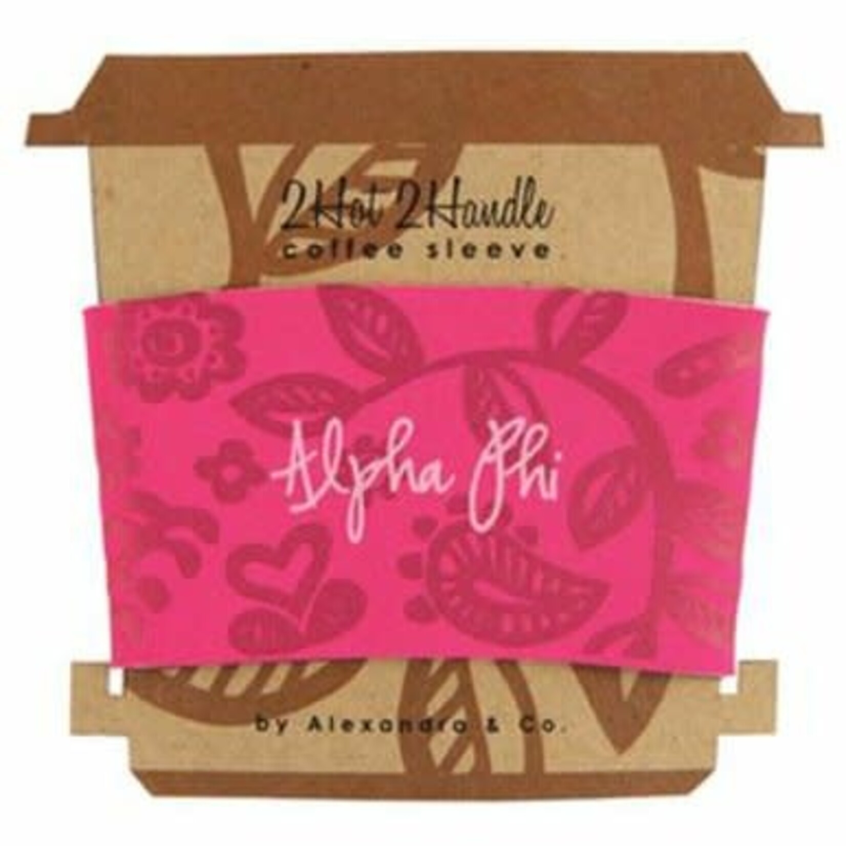 m. lynne designs alpha phi coffee sleeve