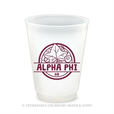 available at m. lynne designs Alpha Phi Icon Frost Flex Cup