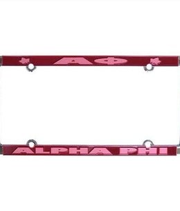alpha phi license plate frame