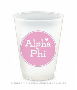 available at m. lynne designs Alpha Phi Love Frost Flex Cup