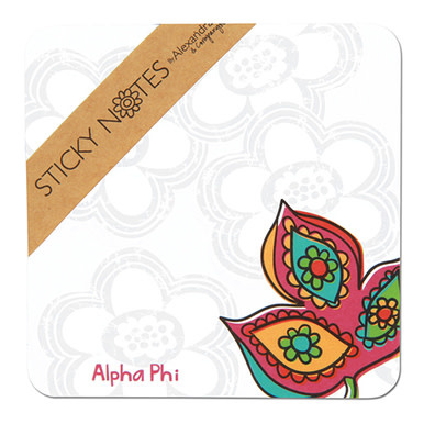 available at m. lynne designs Alpha Phi Sticky Notes