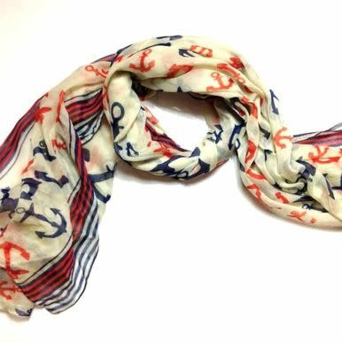 available at m. lynne designs Anchor Scarf