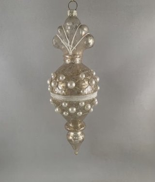 Antiqued Pearl Finial Ornament