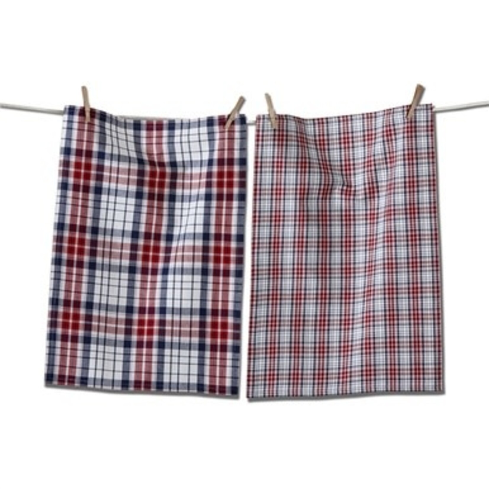 m. lynne designs arlo plaid set of two tea towels