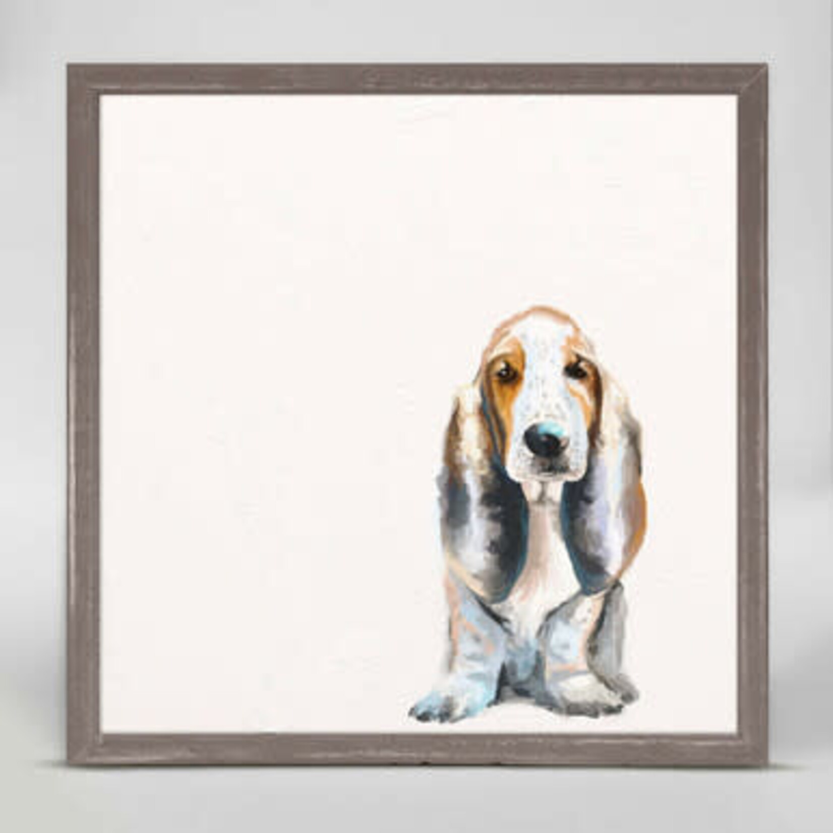 m. lynne designs basset hound framed canvas