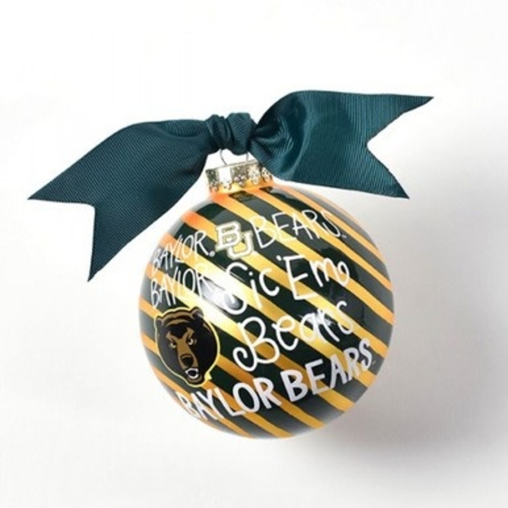 coton colors baylor word collage glass ornament