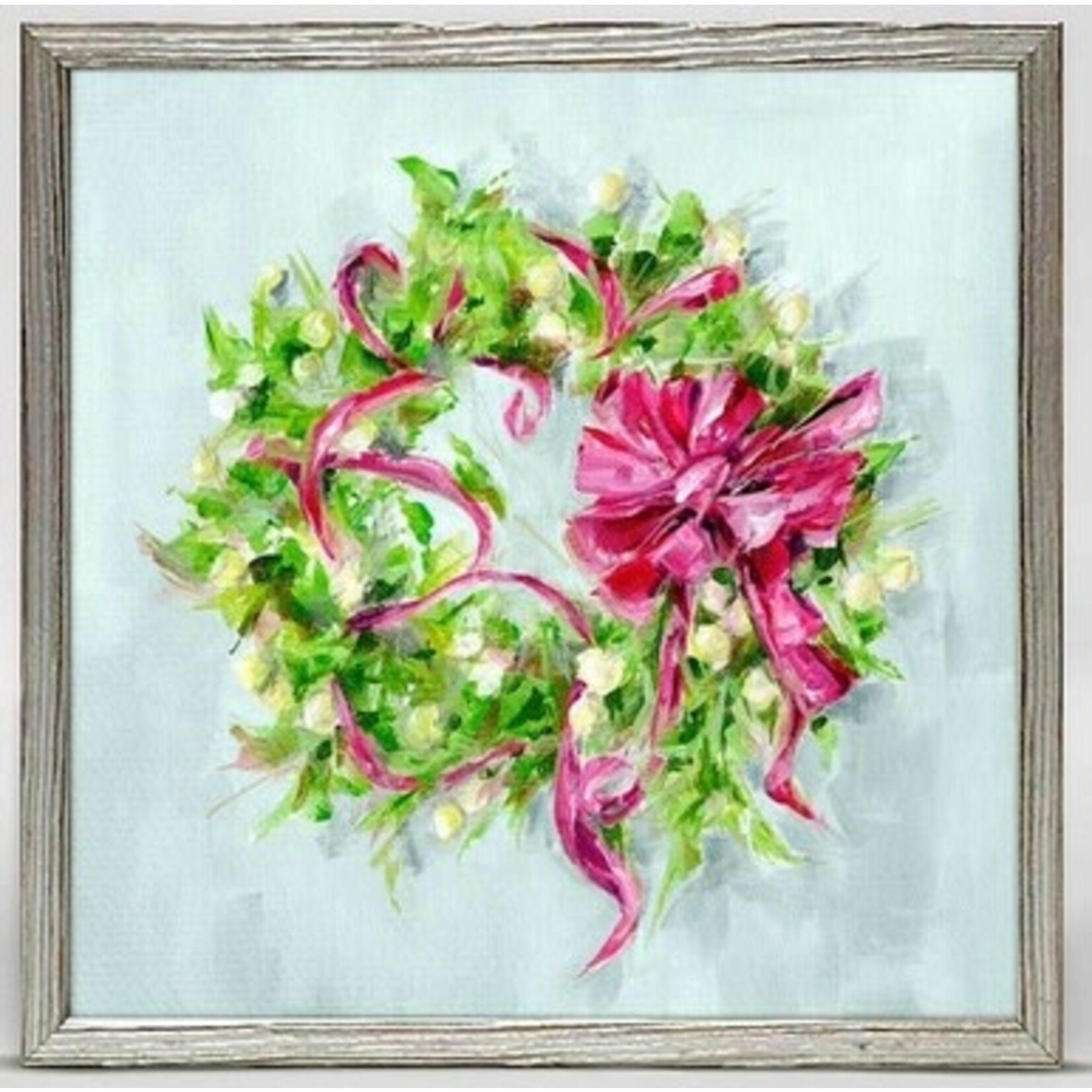 m. lynne designs christmas wreath framed canvas