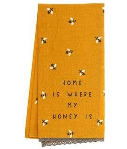 available at m. lynne designs Bee Honey Home Tea Towel