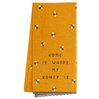 available at m. lynne designs Bee Honey Home Tea Towel