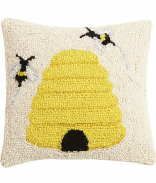 available at m. lynne designs Beehive Hook Pillow