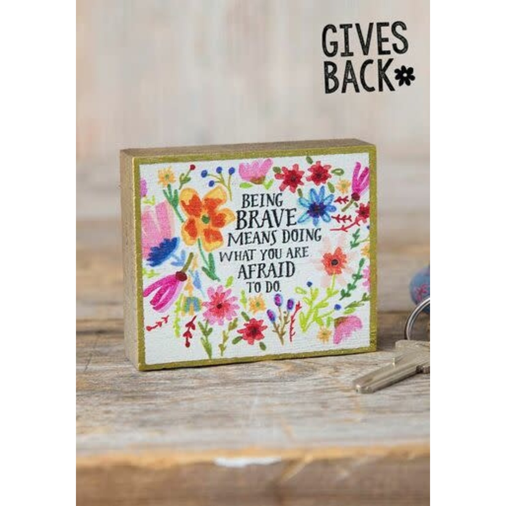 natural life being brave tiny block keepsake