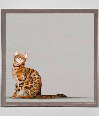 bengal cat framed canvas