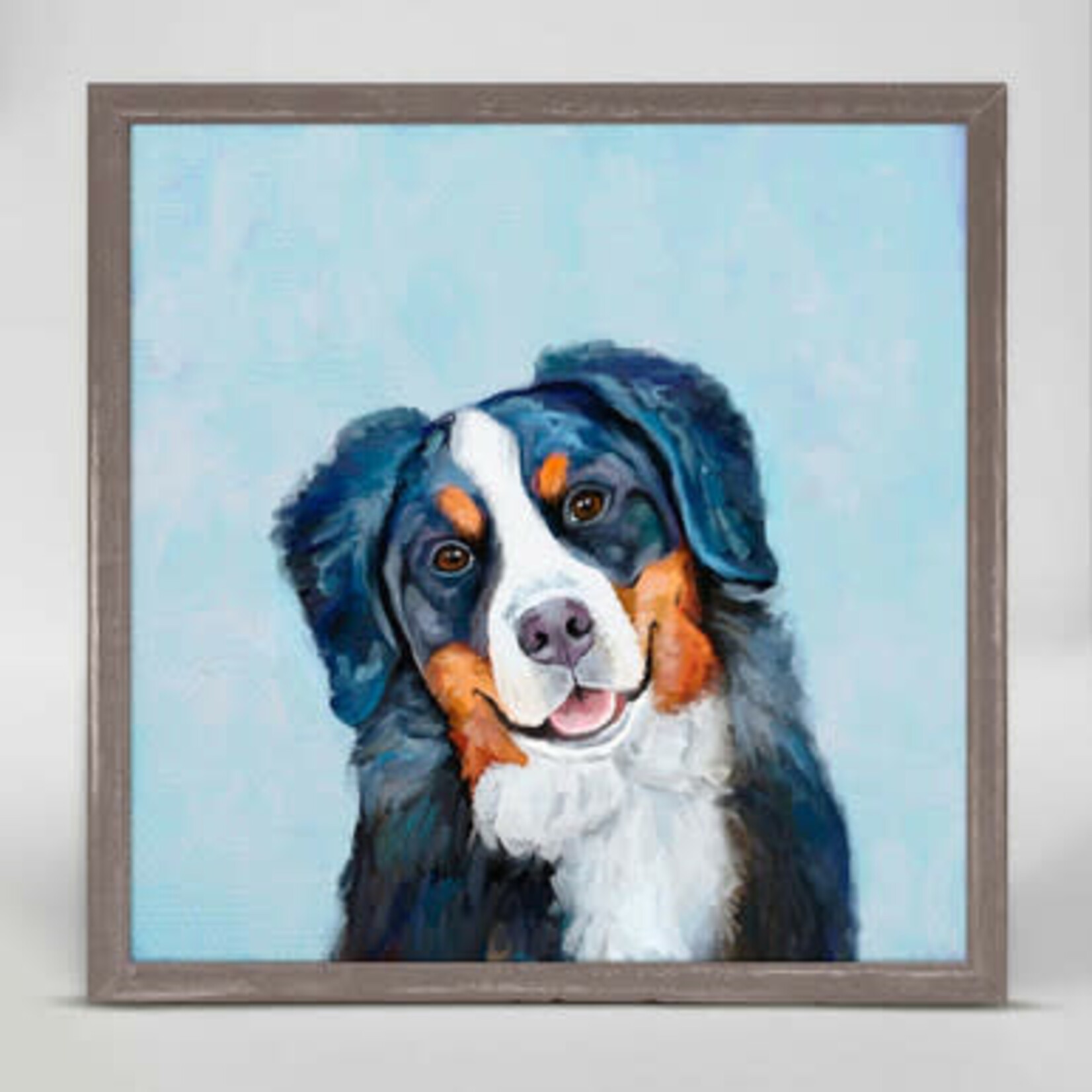 m. lynne designs bernese mountain dog framed canvas