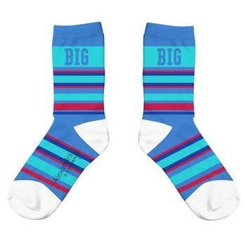 available at m. lynne designs "big" blue crew socks