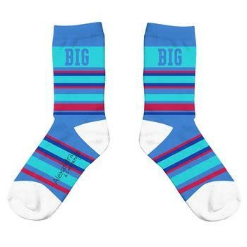 "big" blue crew socks