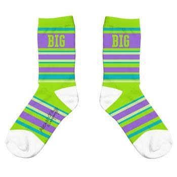 available at m. lynne designs “big" green crew socks