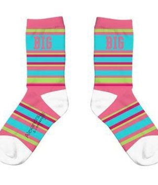 available at m. lynne designs “big"pink crew socks