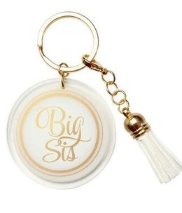 available at m. lynne designs big sis acrylic tassel keychain