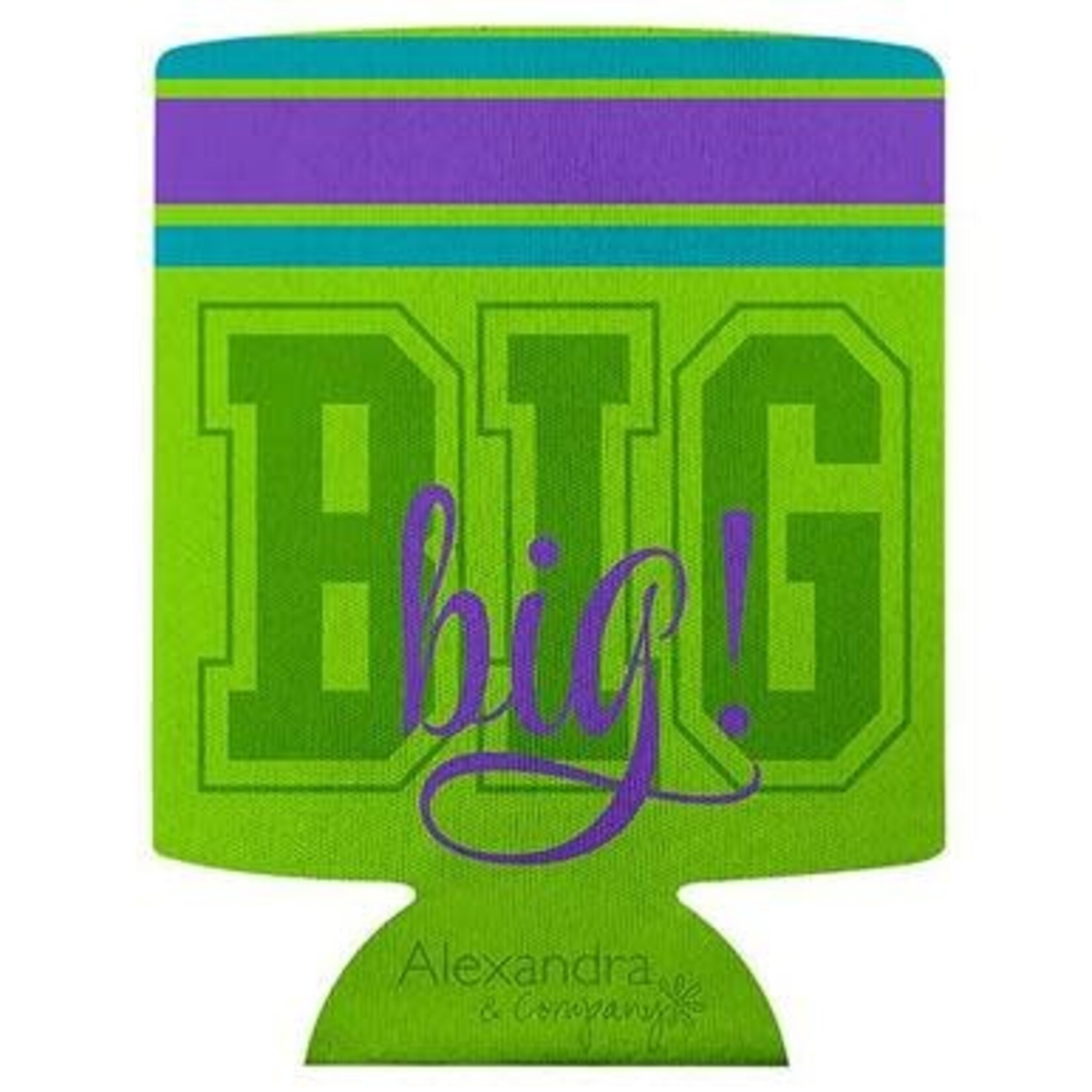 m. lynne designs big sis green koozie