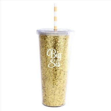 available at m. lynne designs big sis glitter tumbler