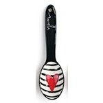 m. lynne designs black & red ceramic spoon