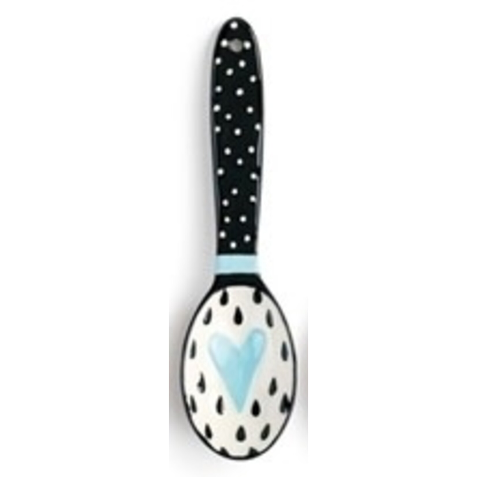 m. lynne designs black & blue ceramic spoon