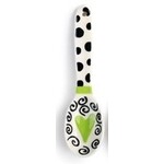 m. lynne designs black & lime ceramic spoon
