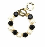 available at m. lynne designs Black and Pearl Chunky Diamond Bracelet