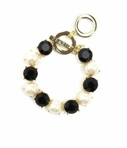 available at m. lynne designs Black and Pearl Chunky Diamond Bracelet