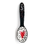 m. lynne designs black & red love ceramic spoon