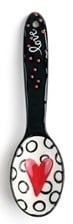 available at m. lynne designs Black and Red Love Ceramic Spoon