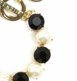 Black and Pearl Chunky Diamond Bracelet