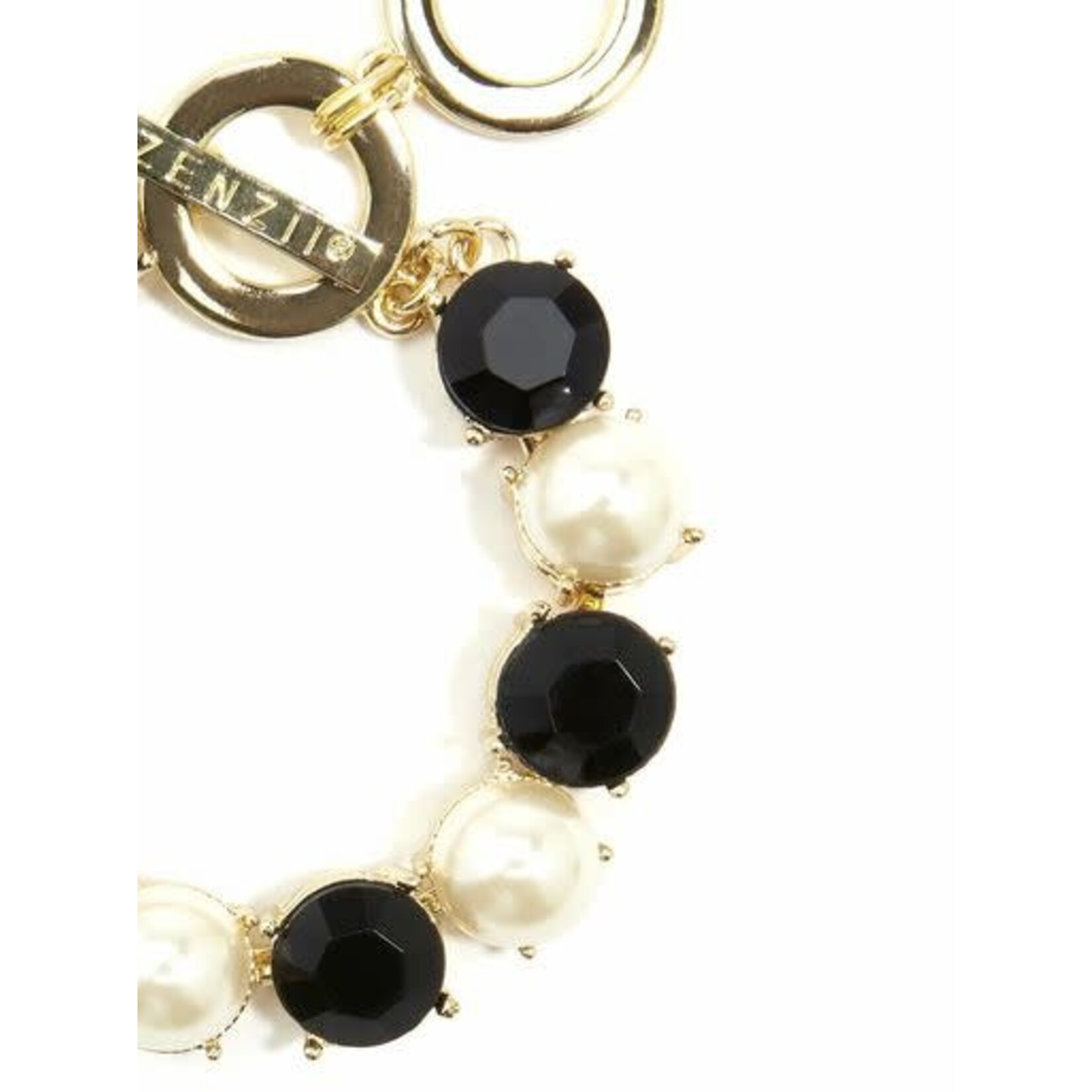 m. lynne designs black and pearl chunky diamond bracelet