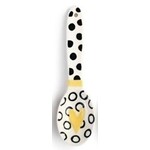 m. lynne designs black & yellow ceramic spoon