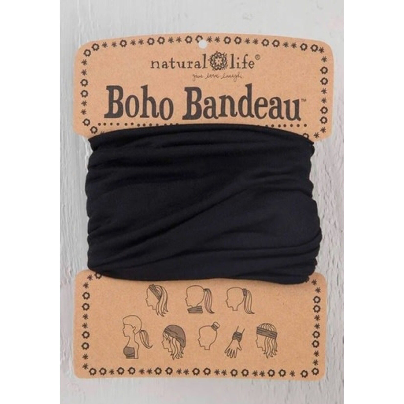 natural life black boho bandeau