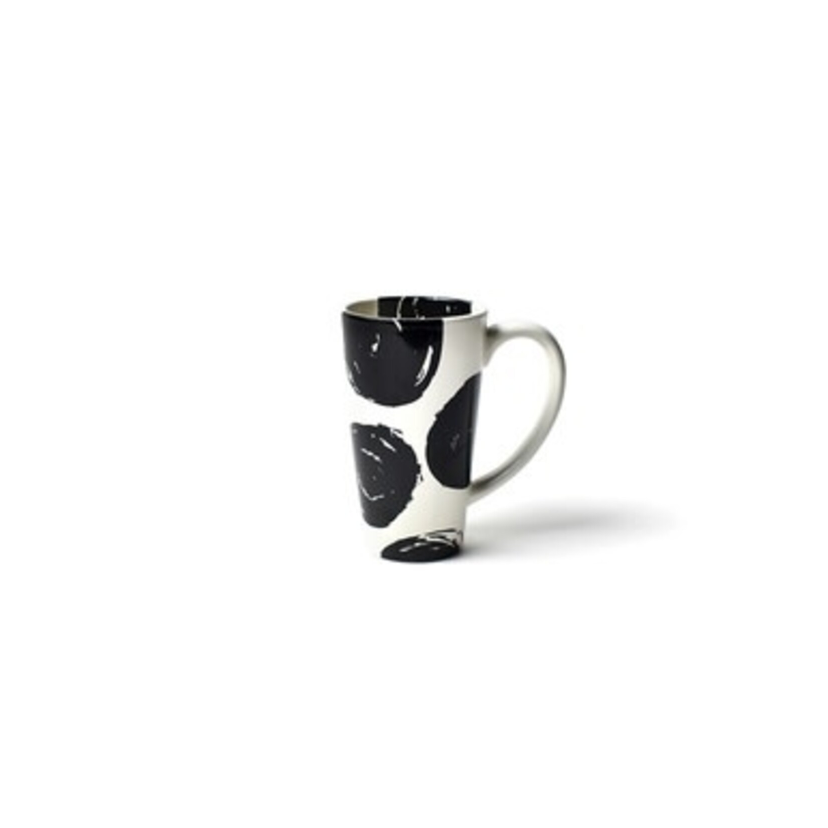 coton colors black brushed dot mug