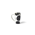 coton colors black brushed dot mug