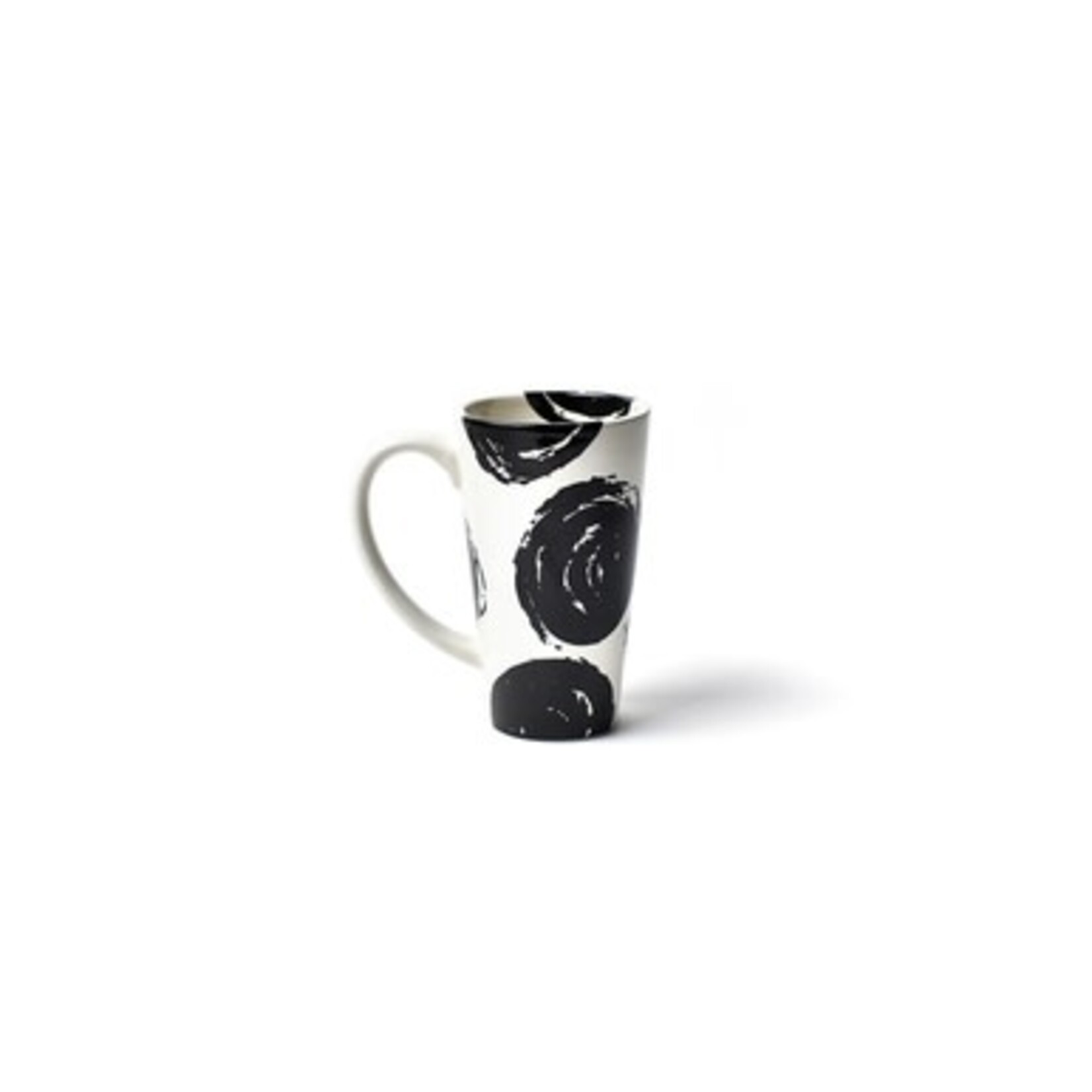 coton colors black brushed dot mug