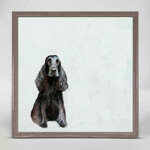 m. lynne designs black cocker spaniel framed canvas