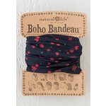natural life black red flowers boho bandeau