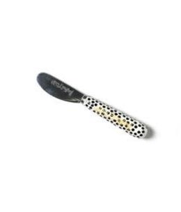 happy everything Black Small Dot Happy Everything Appetizer Spreader