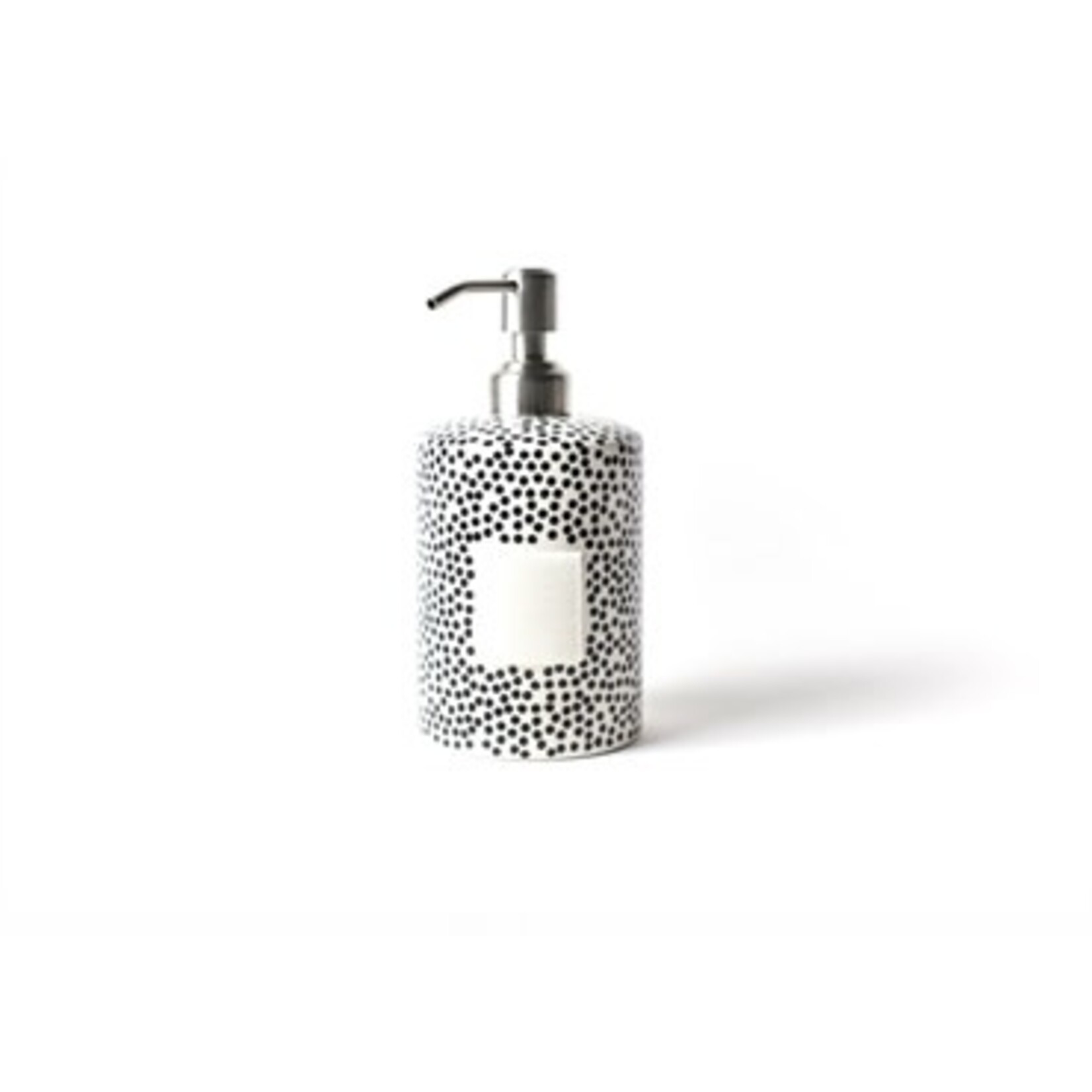 happy everything black small dot cylinder soap pump