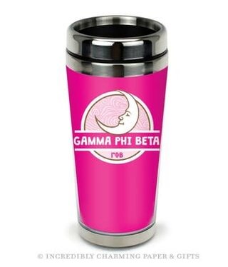 available at m. lynne designs Gamma Phi Beta Icon Stainless Travel Mug