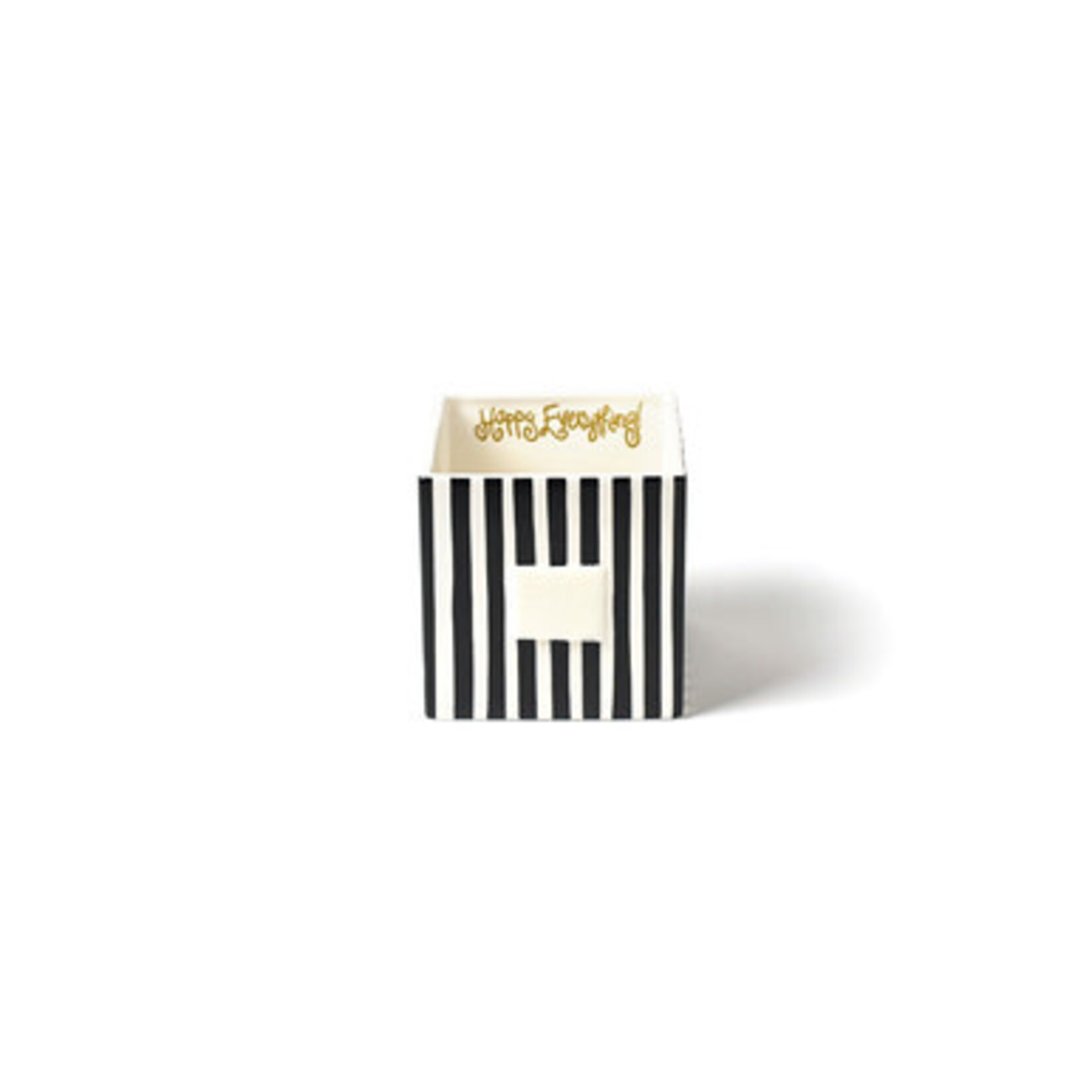happy everything black stripe medium mini nesting cube
