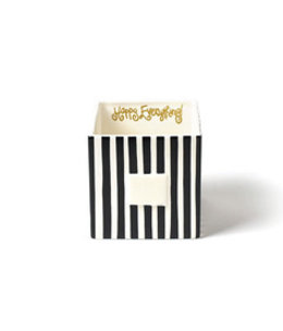 happy everything Black Stripe Mini Nesting Cube Medium