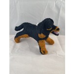 m. lynne designs black with tan patch felted wool dog ornament